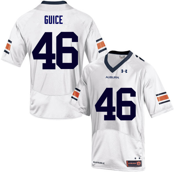 Auburn Tigers Men's Devin Guice #46 White Under Armour Stitched College NCAA Authentic Football Jersey UGS1474XY